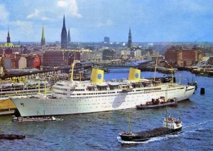Gripsholm i Hamburg - vykort - 1970-talets början