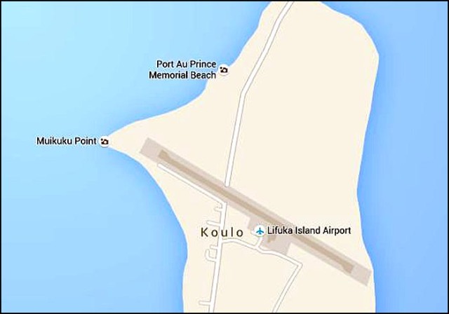 1 - Flygplatsen på Ha'apai - karta
