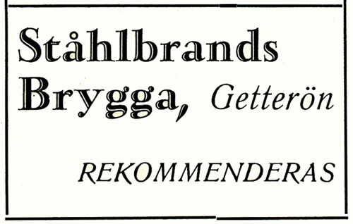 Ståhlbrands Brygga, Getterön, Varberg - 1935